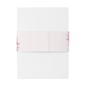 Japanese Blossom Wedding – Pink Floral Uitnodigingen Wikkel (Achterkant Voorbeeld)