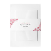 Japanese Blossom Wedding – Pink Floral Uitnodigingen Wikkel (Voorkant Voorbeeld)