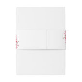 Japanese Blossom Wedding – Pink Floral Uitnodigingen Wikkel (Achterkant Voorbeeld)