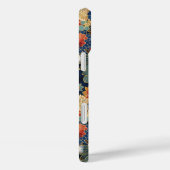 Japanese Blue Floral Pattern Monogrammed Case-Mate iPhone Case (Achterkant / Rechts)