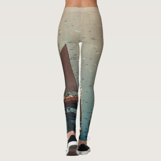 JAPANESE BOATS OP Leggings MET AFDRUKTE WATER (Achterkant)