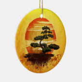 Japanese Bonsai Tree Sunset Keramisch Ornament (Rechts)