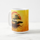 Japanese Bonsai Tree Sunset Koffiemok (Voorkant links)