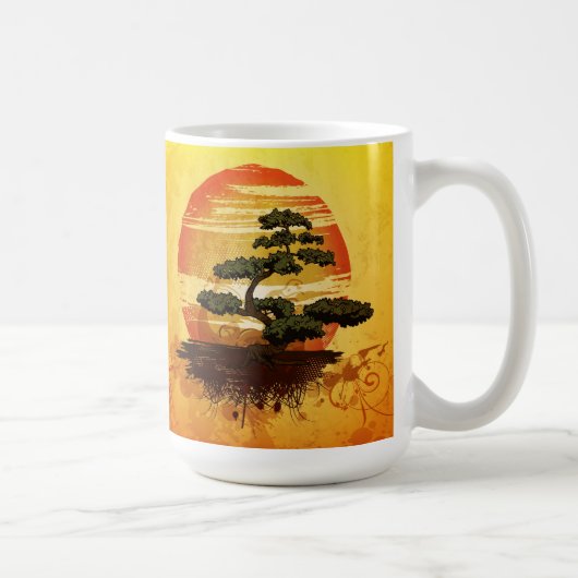 Japanese Bonsai Tree Sunset Koffiemok (Rechts)