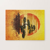 Japanese Bonsai Tree Sunset Legpuzzel (Horizontaal)