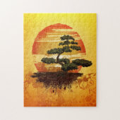 Japanese Bonsai Tree Sunset Legpuzzel (Verticaal)