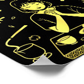 Japanese Breakfast Zen Morning Miso Rice Tea Graph Poster (Hoek)