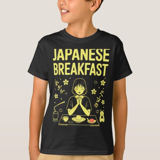 Japanese Breakfast Zen Morning Miso Rice Tea Graph T-shirt (Voorkant)