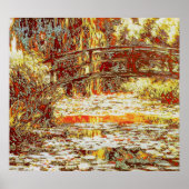Japanese Bridge over Water Lilies - Claude Monet Poster (Voorkant)
