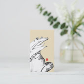 Japanese brush style frog illustration visitekaartje (Staand voorkant)
