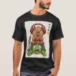 Japanese Capybara Gamer Funny Turtle T-shirt<br><div class="desc">Japanese Capybara Gamer Funny Turtle</div>