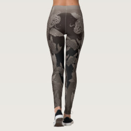 Japanese carp_line5@miyasan leggings