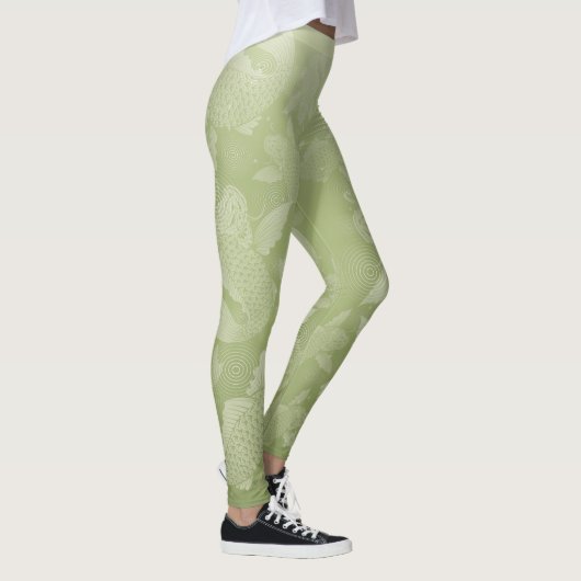 Japanese carp-moss green ground@miyasan leggings (Rechts)
