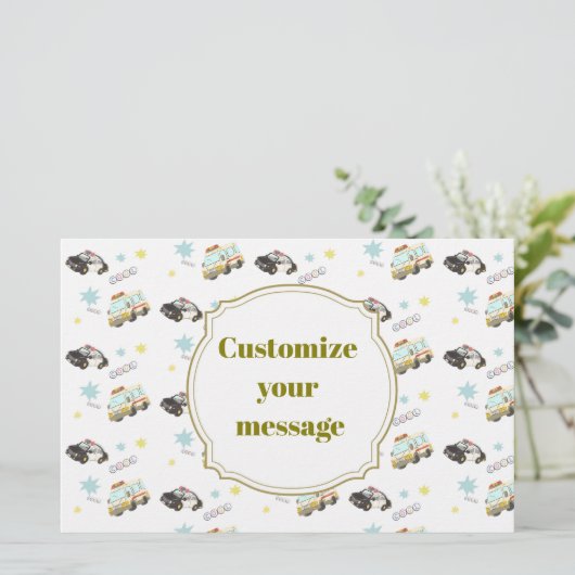 Japanese Cars [Kawaii JAPAN] Briefpapier (Staand voorkant)