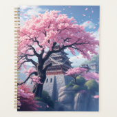 Japanese Castle in Cherry Blossom Spring – Elegant Planner (Voorkant)