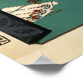 Japanese Cat Master Art Print White Cat Poster (Hoek)