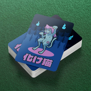 Japanese Cat Yokai Bakeneko Pokerkaarten