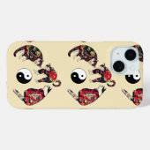JAPANESE CATS, DRAGON RED DEVIL TATTOOS, YIN YANG Case-Mate iPhone CASE (Achterkant (horizontaal))