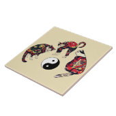 JAPANESE CATS, DRAGON RED DEVIL TATTOOS, YIN YANG TEGELTJE (Zijkant)