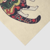 JAPANESE CATS, DRAGON RED DEVIL TATTOOS, YIN YANG TISSUEPAPIER (Detail)