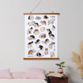 Japanese Cats, Hiroshige, Ukiyo-e Briefkaart Hangend Wandkleed (Slaapkamer)