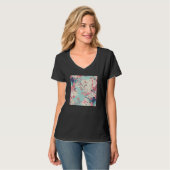 Japanese Cherry Blossom Flower Pink Sakura Floral  T-shirt (Voorkant volledig)