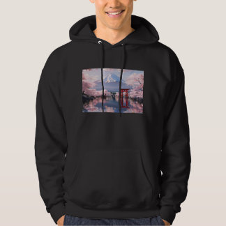 Japanese Cherry Blossom & Mount Fuji Youth Hoodie, Hoodie