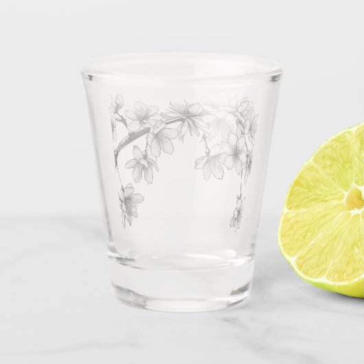 Japanese Cherry Blossom Sakura Mok 4 Shot Glas (Achterkant)