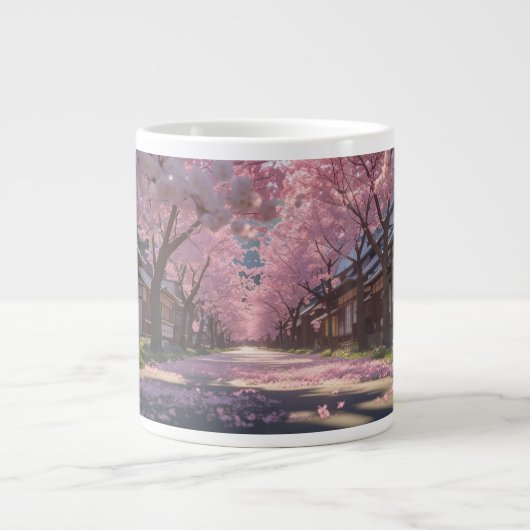 Japanese Cherry Blossom Sakura Mug - Day & Night S Grote Koffiekop (Voorkant)