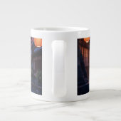 Japanese Cherry Blossom Sakura Mug - Night Grote Koffiekop (Achterkant)