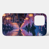 Japanese Cherry Blossom Sakura Phone Case - Night (Achterkant (horizontaal))
