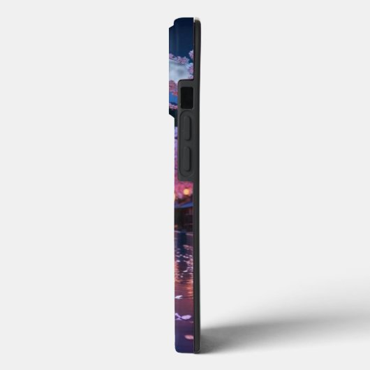 Japanese Cherry Blossom Sakura Phone Case - Night (Achterkant / Links)