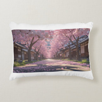 Japanese Cherry Blossom Sakura Pillow - Day & Nigh Accent Kussen