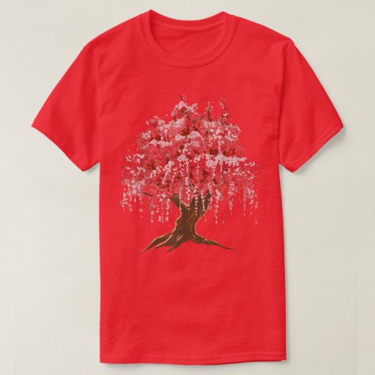 Japanese Cherry Blossom Tree Sakura Nature Graphic T-shirt (Design voorkant)