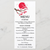 Japanese cherry blossom wedding menu (Voorkant)
