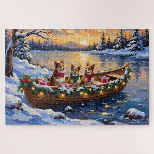 Japanese Chin Christmas Boat Holiday Legpuzzel (Horizontaal)