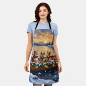 Japanese Chin Christmas Boat Holiday Schort (Gedragen)