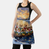 Japanese Chin Christmas Boat Holiday Schort (Insitu)