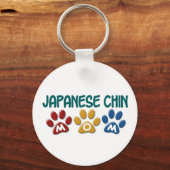 JAPANESE CHIN Mam Paw Print 1 Sleutelhanger (Voorkant)