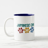 JAPANESE CHIN Mam Paw Print 1 Tweekleurige Koffiemok (Links)
