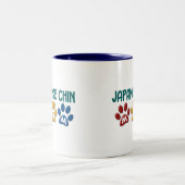 JAPANESE CHIN Mam Paw Print 1 Tweekleurige Koffiemok (Center)