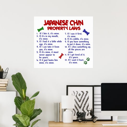 JAPANESE CHIN PL2 POSTER (Thuiskantoor)