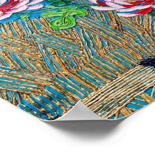 Japanese Chrysanthemums After Van Gogh Poster (Hoek)