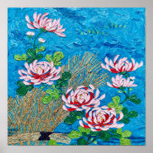 Japanese Chrysanthemums After Van Gogh Poster (Voorkant)