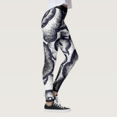 JAPANESE CLOUD PATROON BLACK EN WITTE LEGGINGS (Rechts)