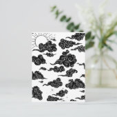 Japanese Cloud Pattern Aesthetic Briefkaart (Staand voorkant)