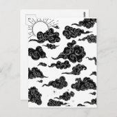 Japanese Cloud Pattern Aesthetic Briefkaart (Voorkant / Achterkant)