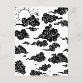 Japanese Cloud Pattern Aesthetic Briefkaart