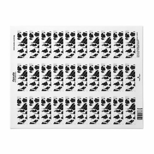 Japanese Cloud Pattern Aesthetic Etiket (Full Sheet)