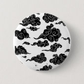 Japanese Cloud Pattern Aesthetic Ronde Button 5,7 Cm (Voorkant)